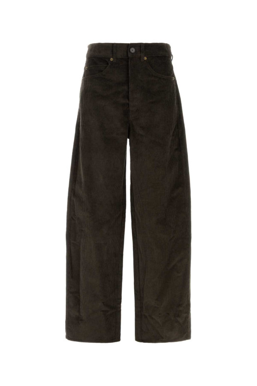 Dark brown corduroy wide-leg pant SOEUR (PAN0178GUNTHER)