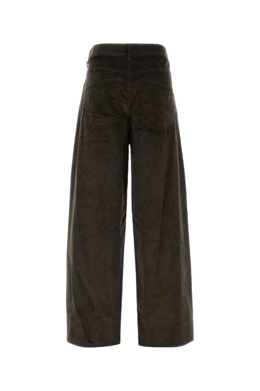 Dark brown corduroy wide-leg pant SOEUR (PAN0178GUNTHER)