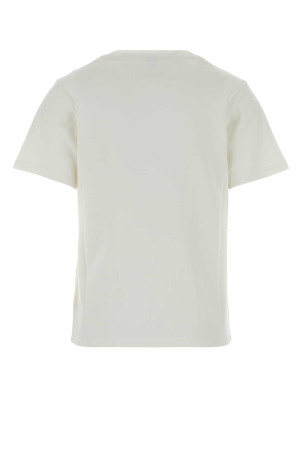 White cotton blend t-shirt White LOEWE (S359Y22XB3)