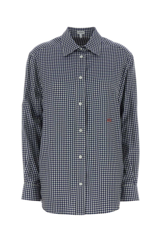 Embroidered twill shirt BLUE LOEWE (S540Y05XE5)