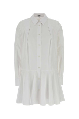 White poplin shirt dress White LOEWE (S540Y09XXN)