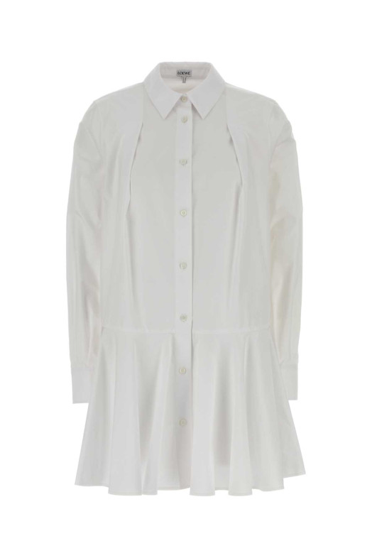 White poplin shirt dress White LOEWE (S540Y09XXN)