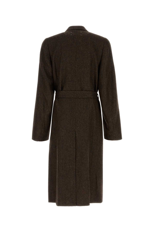 HERRINGBONE WRAPPED COAT MAISON MARGIELA (S67AA0087S54246)