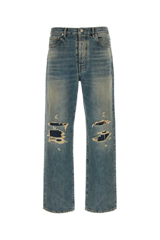 DISTRESSED DENIM TROUSERS Black MAISON MARGIELA (S67LA0053M30066)