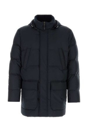 Navy blue polyester down jacket CANALI (SG03220O20410)