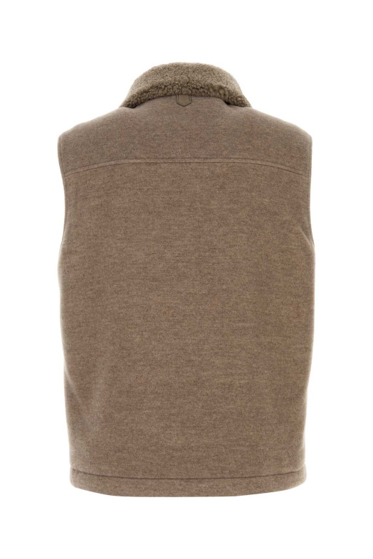 Cappuccino wool blend vest CANALI (SG0351741107)