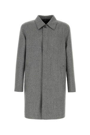 Melange grey wool blend coat BRIONI (SOQT0LOEA96)