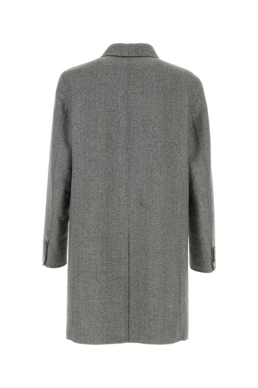 Melange grey wool blend coat BRIONI (SOQT0LOEA96)
