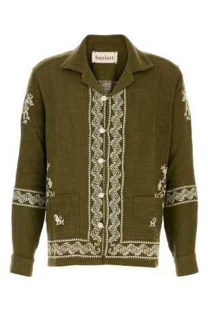 Khaki cotton Tulum shirt BAZISZT (SR16012)