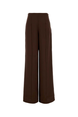Chocolate crepe wide-leg Marlene pant TALLER MARMO (TMPF2614711)
