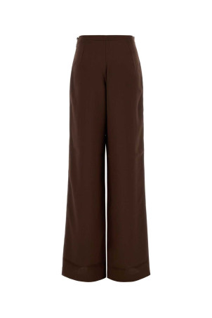 Chocolate crepe wide-leg Marlene pant TALLER MARMO (TMPF2614711)