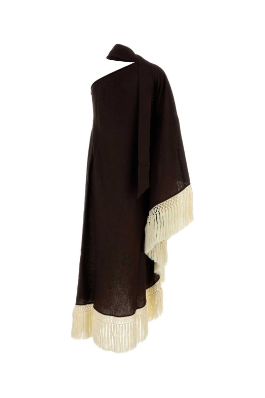 Brown linen Andres dress TALLER MARMO (TMPF2664154)