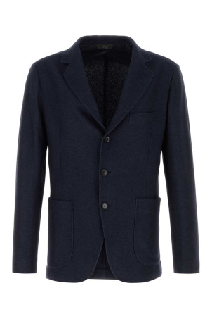 Midnight blue silk and cashmere blazer BRIONI (UJVV0LOE613)