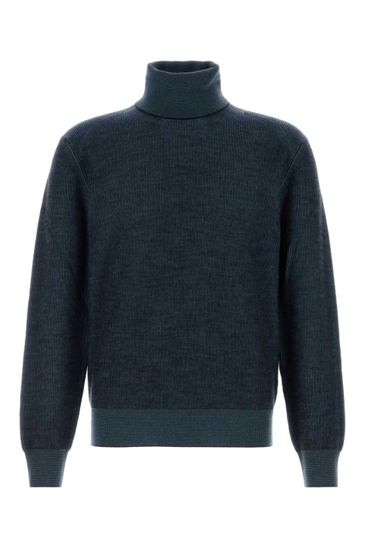 Melange blue cashmere blend sweater BRIONI (UMU30LOCK12)