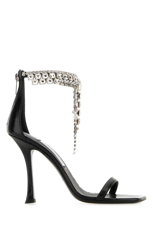 Black leather Verity sandals Black JIMMY CHOO (VERITYSANDAL100BYK)