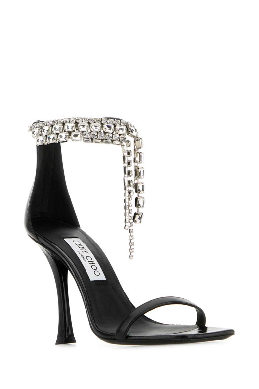 Black leather Verity sandals Black JIMMY CHOO (VERITYSANDAL100BYK)