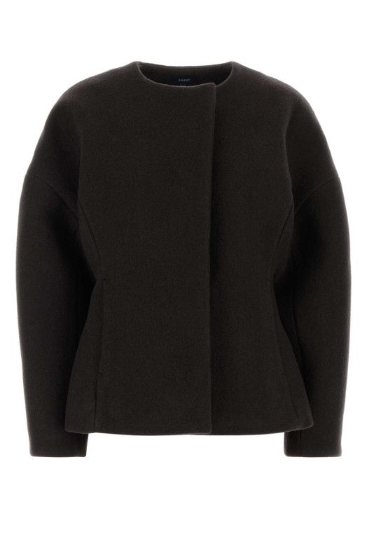 Dark brown cotton blend France coat SOEUR (VES0162FRANCE)