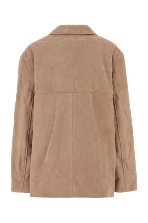Powder pink suede Lorenzo jacket SOEUR (VES1604LORENZO)