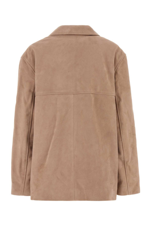 Powder pink suede Lorenzo jacket SOEUR (VES1604LORENZO)