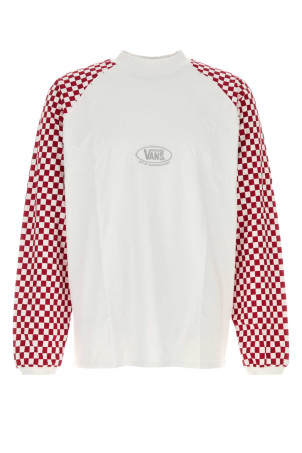 White cotton t-shirt VANS (VN000TWX)