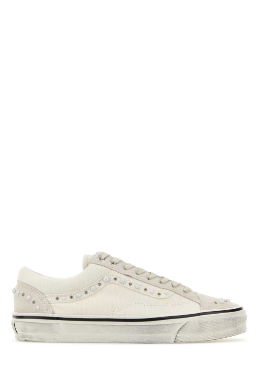 Кроссовки VANS Old Skool из белого полотна и замши (VN000ZB8)
