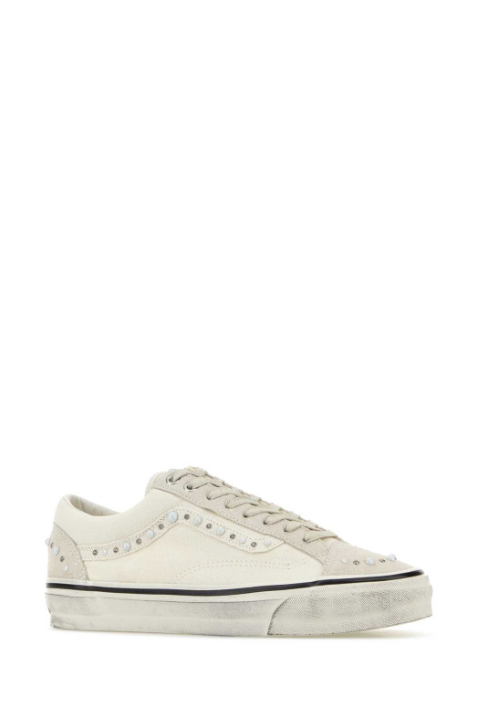 Кроссовки VANS Old Skool из белого полотна и замши (VN000ZB8)