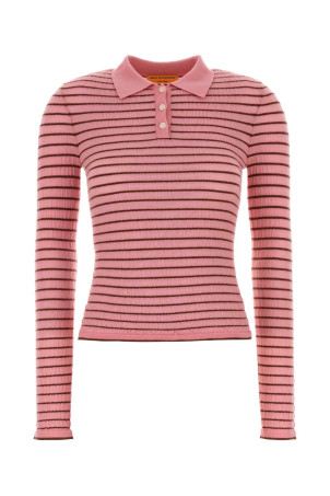 Embroidered cashmere blend Smocked polo shirt GUEST IN RESIDENCE (W42611SF)