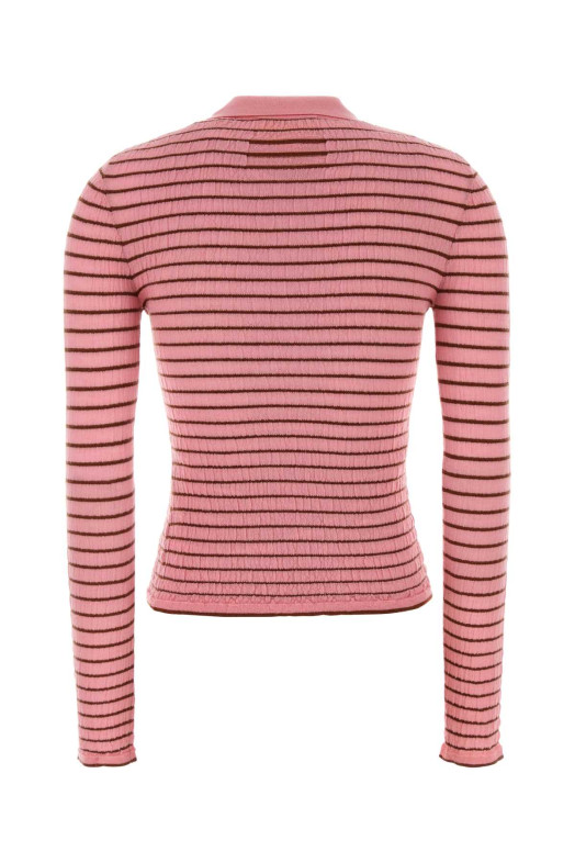 Embroidered cashmere blend Smocked polo shirt GUEST IN RESIDENCE (W42611SF)