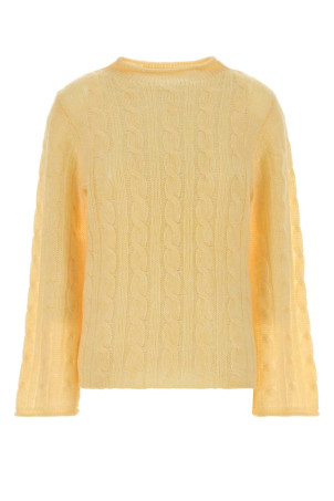 Yellow wool blend Cable sweater GUEST IN RESIDENCE (W43612CL)