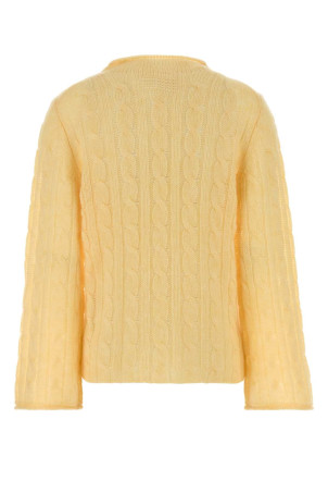 Yellow wool blend Cable sweater GUEST IN RESIDENCE (W43612CL)