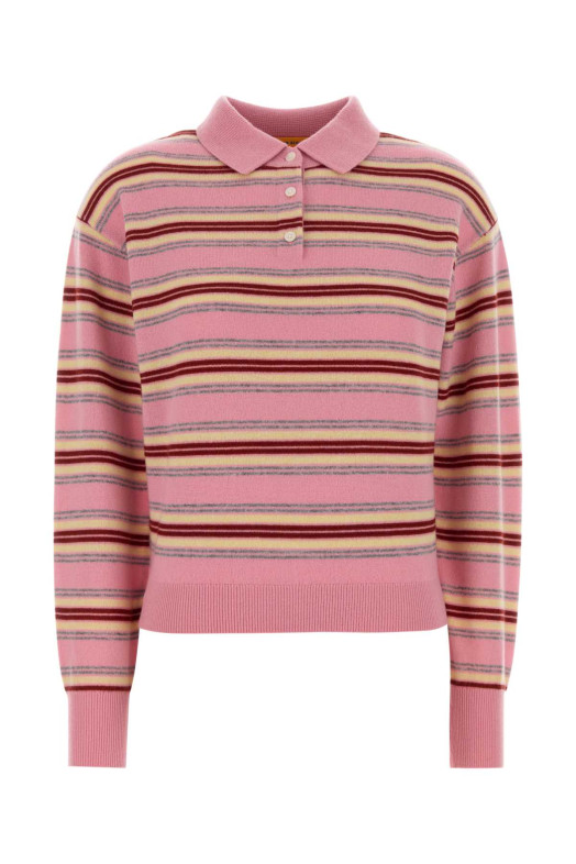 Embroidered cashmere Collegiate polo shirt GUEST IN RESIDENCE (W43810JL)