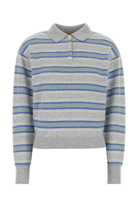 Embroidered cashmere Collegiate polo shirt GUEST IN RESIDENCE (W43810JL)