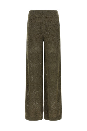 'Track Flower Lace' pants Green