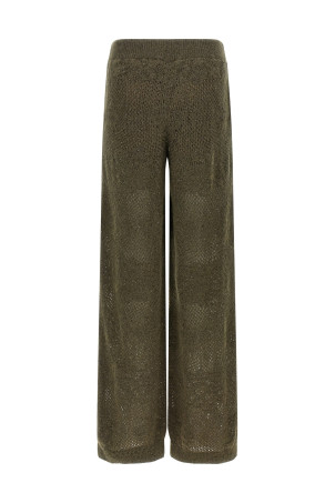 'Track Flower Lace' pants Green