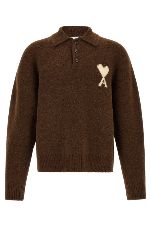 'Ami de Coeur' polo shirt Brown