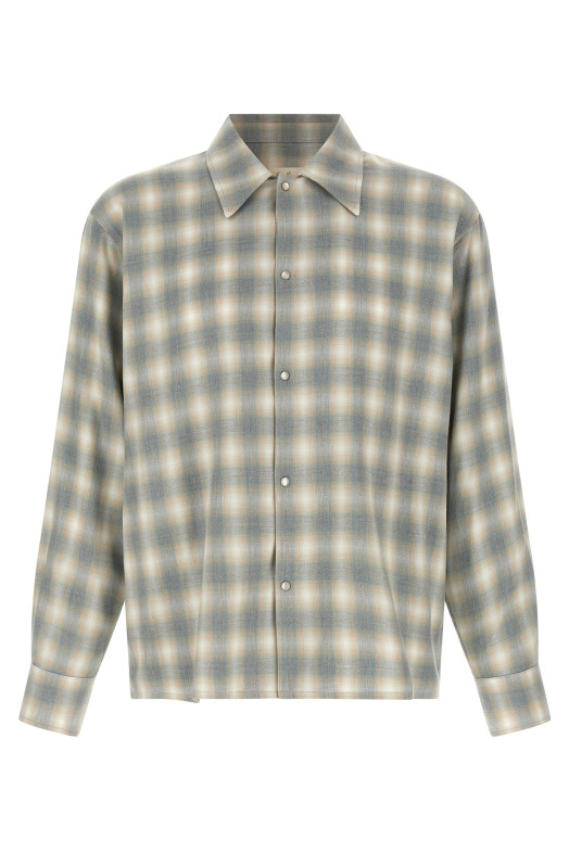Check dégradé shirt Gray
