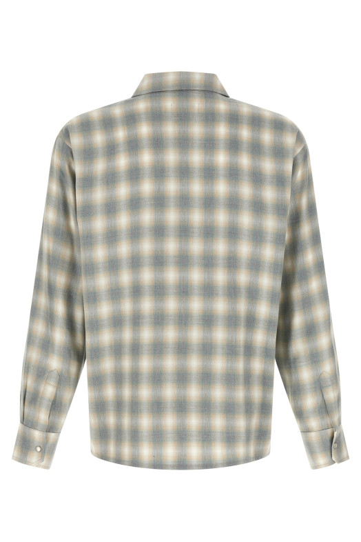 Check dégradé shirt Gray