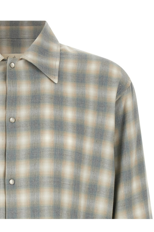 Check dégradé shirt Gray