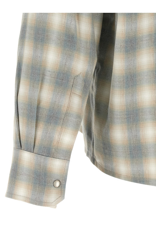 Check dégradé shirt Gray