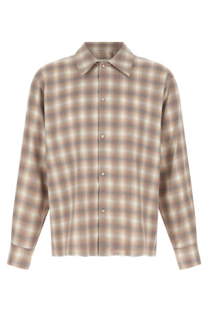Check dégradé shirt Beige