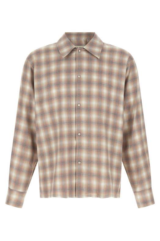 Check dégradé shirt Beige