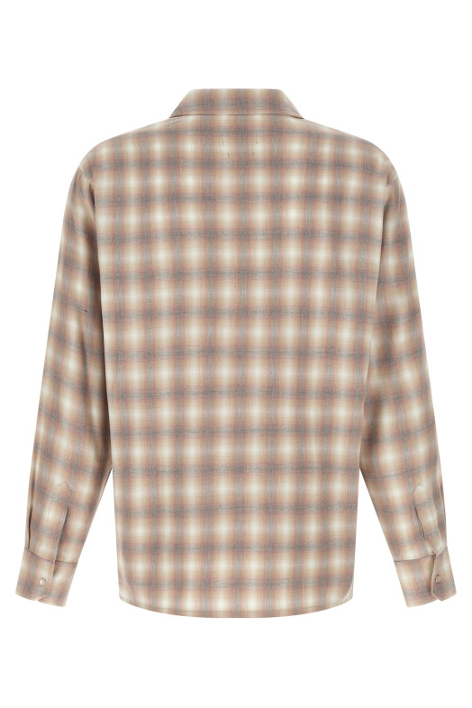 Check dégradé shirt Beige