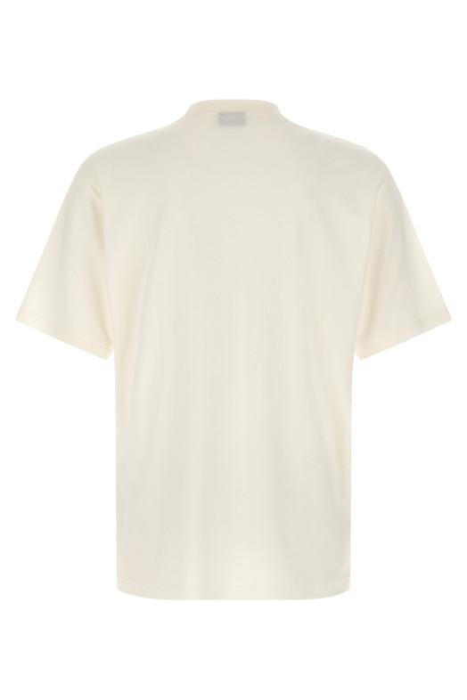 'Gucci Web' print T-shirt with 'Incrocio GG' White