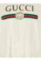 'Gucci Web' print T-shirt with 'Incrocio GG' White