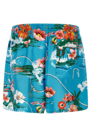 Gucci floral print shorts BLUE