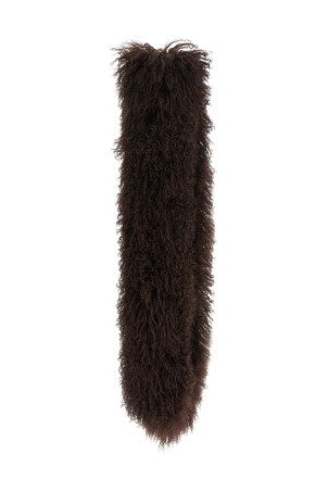 Mongolian sheepskin scarf Brown