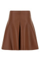 Eco-leather full skirt Brown