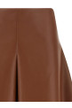 Eco-leather full skirt Brown