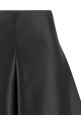 Eco-leather full skirt Black