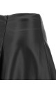 Eco-leather full skirt Black